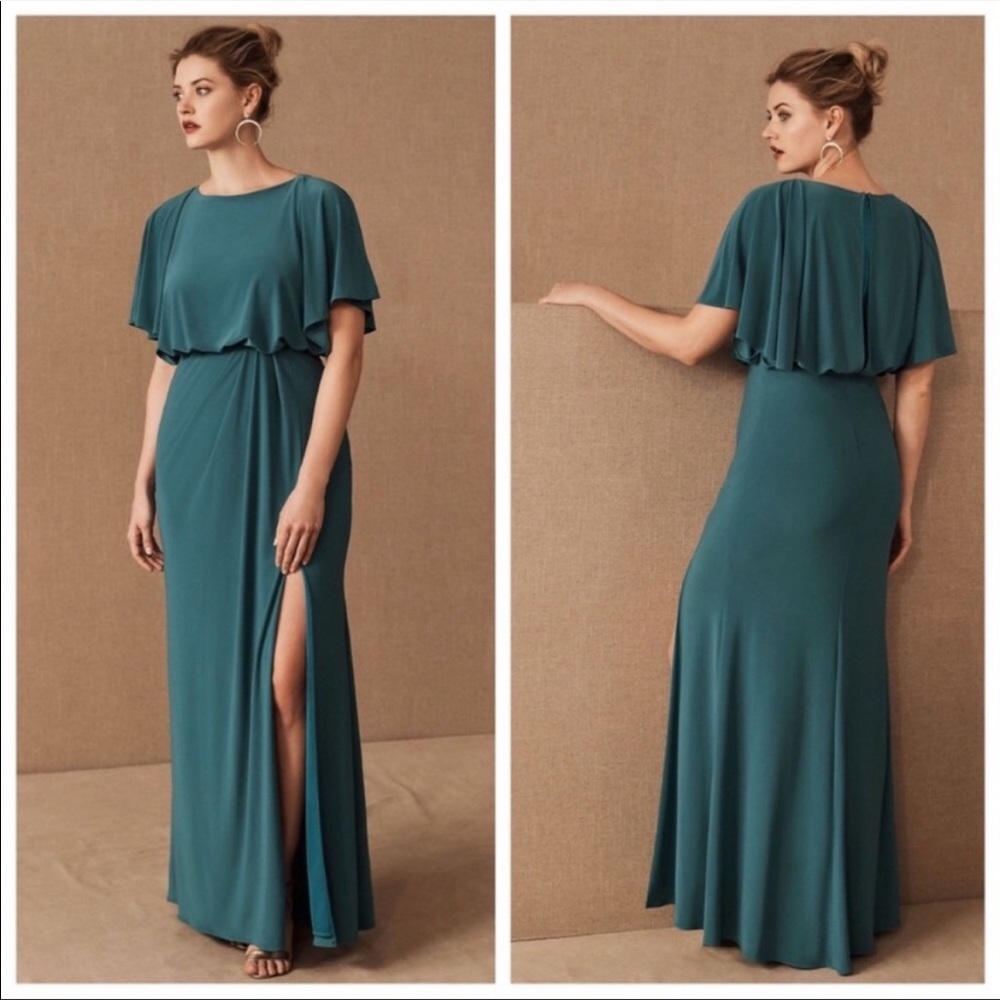 BHLDN x Anthropologie Teal Lena Formal Dress